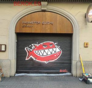 graffiti persiana monster sushi delibery